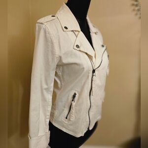 American Eagle white denim jacket